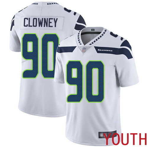 Seattle Seahawks Limited White Youth Jadeveon Clowney Road Jersey NFL Football #90 Vapor Untouchable